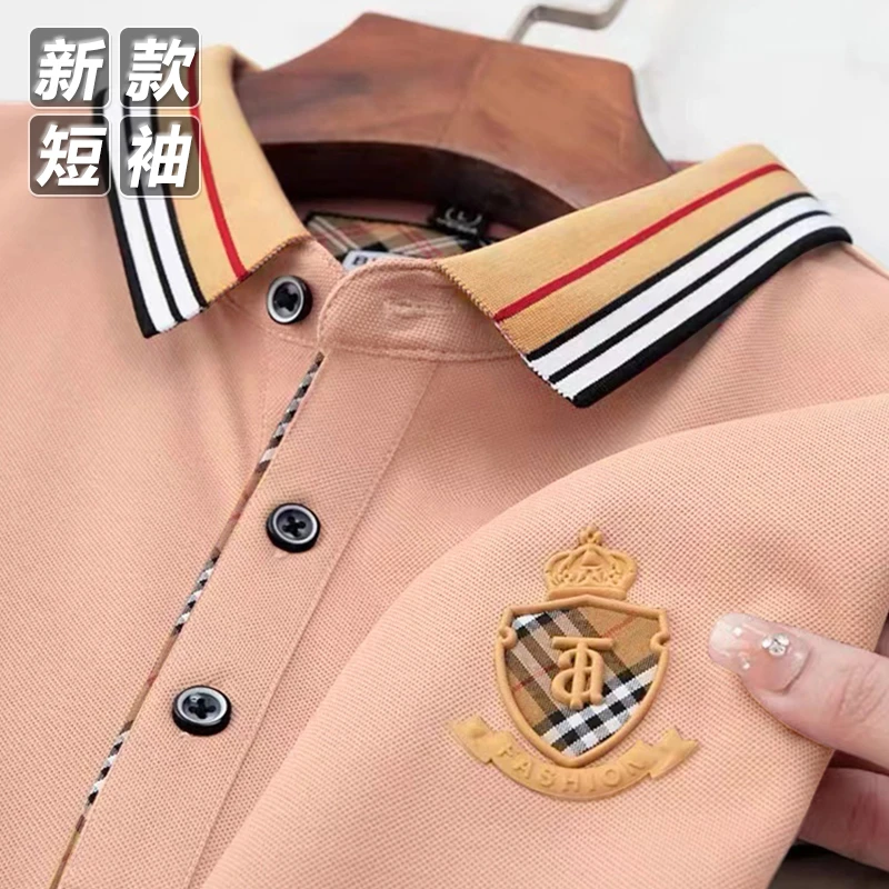 夏季新款高档男士短袖T恤休闲翻领POLO衫韩版百搭宽松半袖上衣