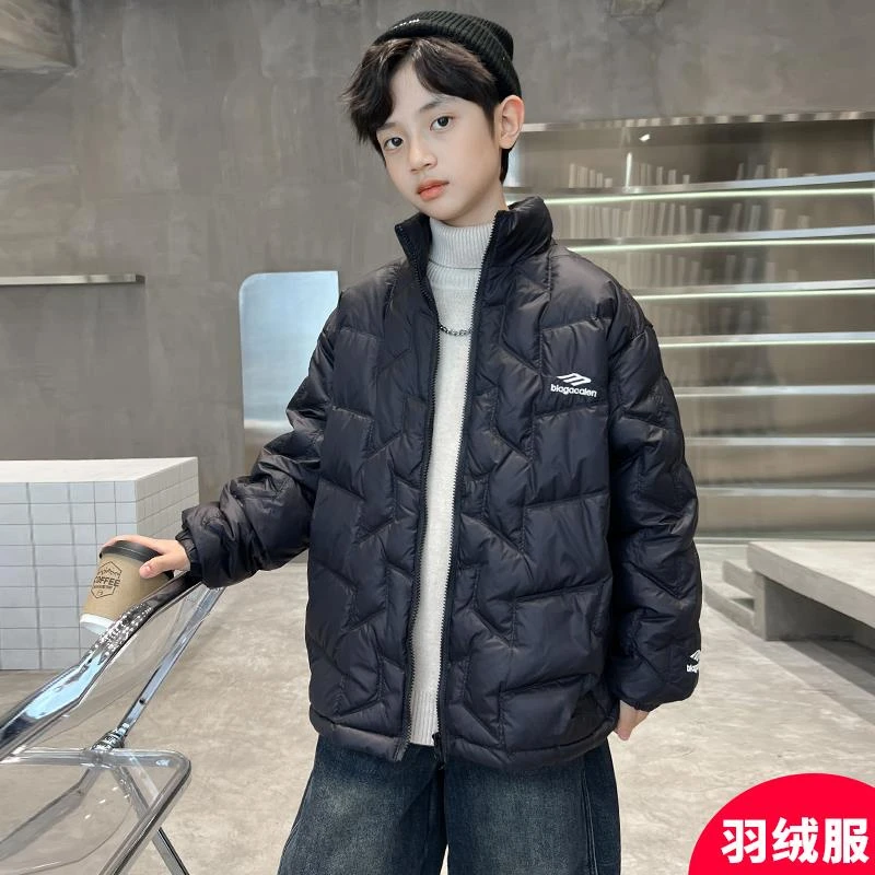 巴拉优选男童羽绒棉服冬季轻薄款2024新款秋冬款中大儿童男孩百搭