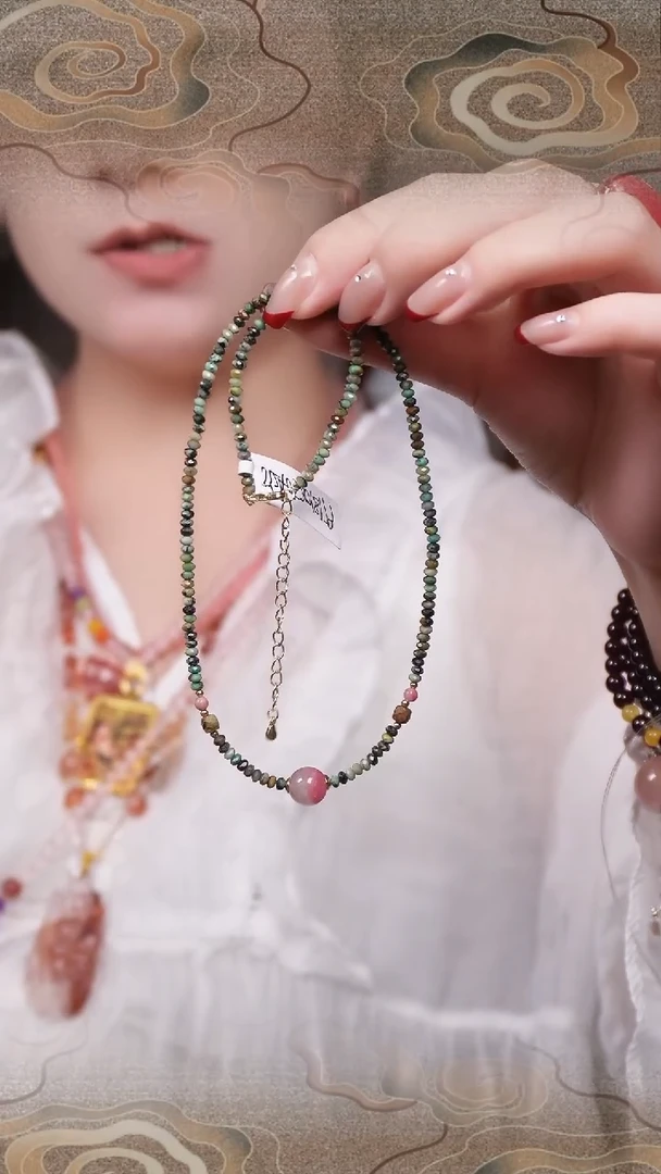 【闪购商品】水晶樱花蔷薇未镶嵌项链