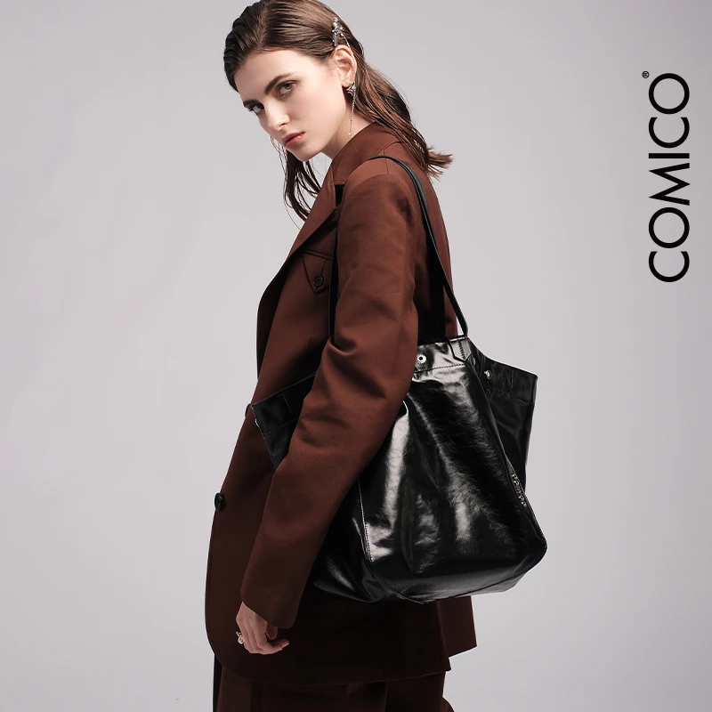 COMICO/高美高通勤旅游手提单肩女包2024新款高级感量托特包C7103