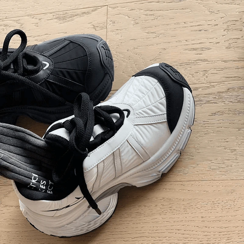 欧洲站真皮老爹鞋女2024新款秋季增高厚底时尚拼色休闲跑步运动鞋