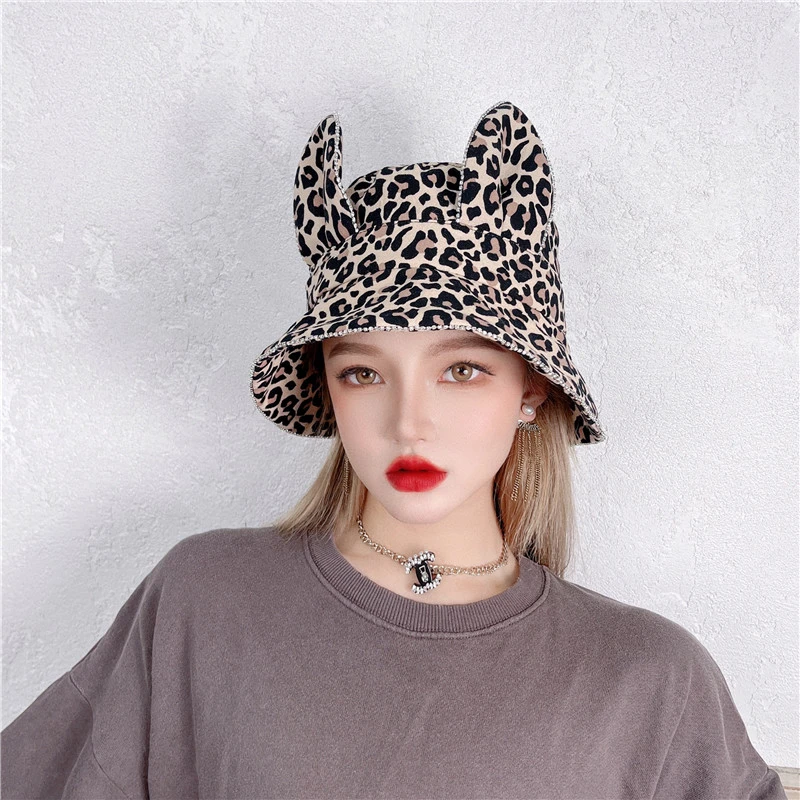 CREAMPP 原创春夏季可爱造型百搭减龄盆帽立体大耳朵可爱渔夫帽