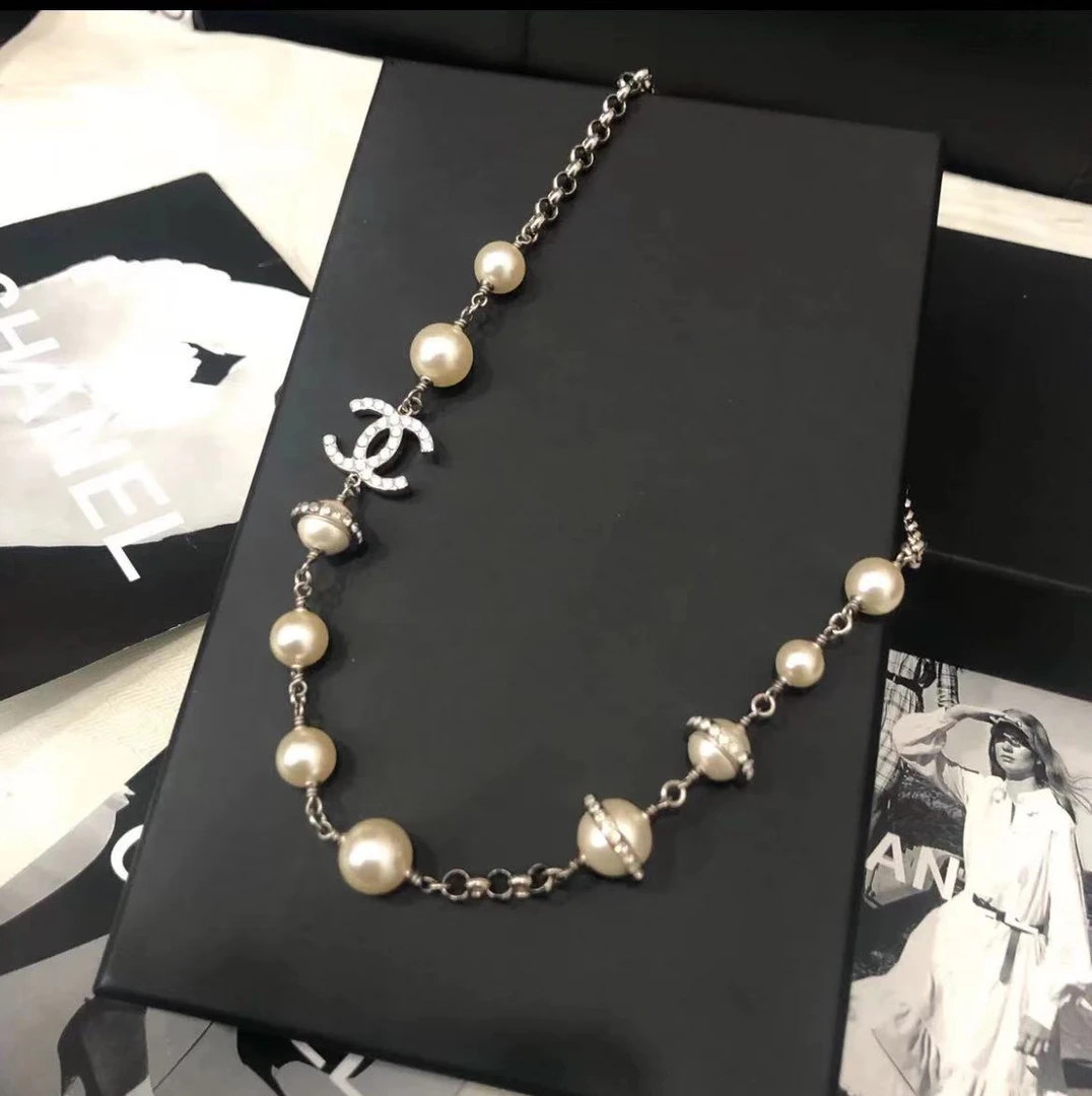 99新 Chanel/香奈儿 中古珍珠锁骨项链/xm10863