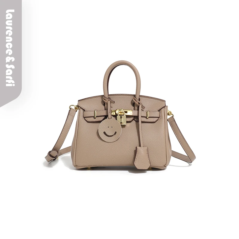 Laurence&Sarfi路易赛菲【经典铂金】百搭气质轻奢铂金手提斜跨包