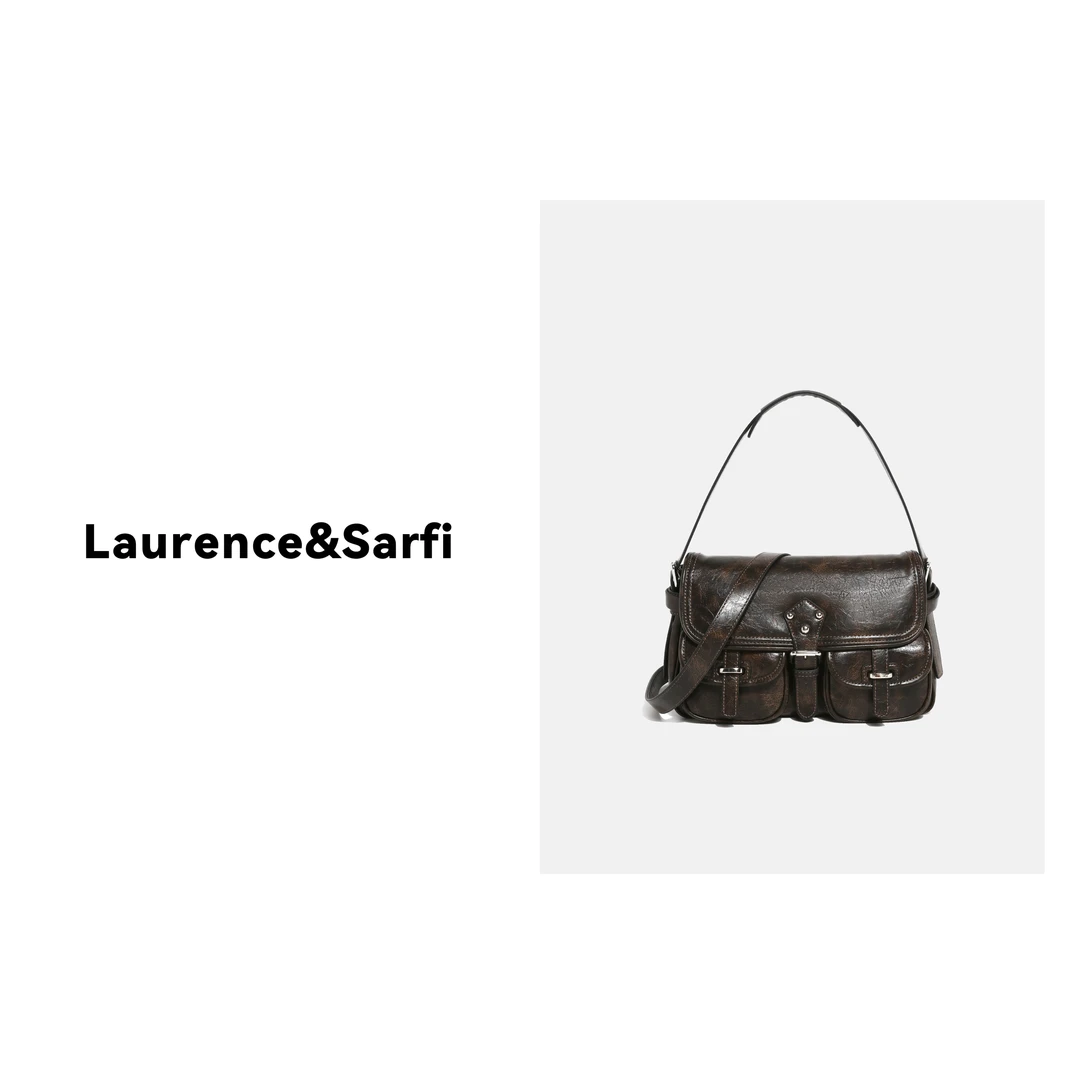 Laurence&Sarfi路易赛菲【官方正品】质感哆哆包单肩斜跨包现
