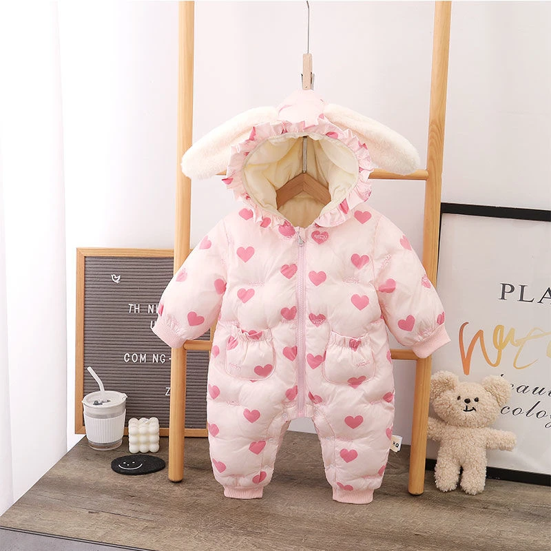 衣服新款冬季婴儿棉服连体衣冬装宝宝加厚哈衣长袖超萌秋冬外出服