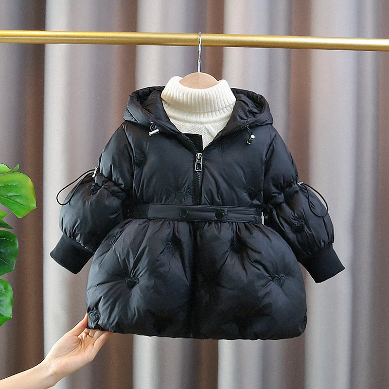 女童棉服冬装外套韩版加厚保暖秋冬装中长款女宝宝时髦洋气厚上衣