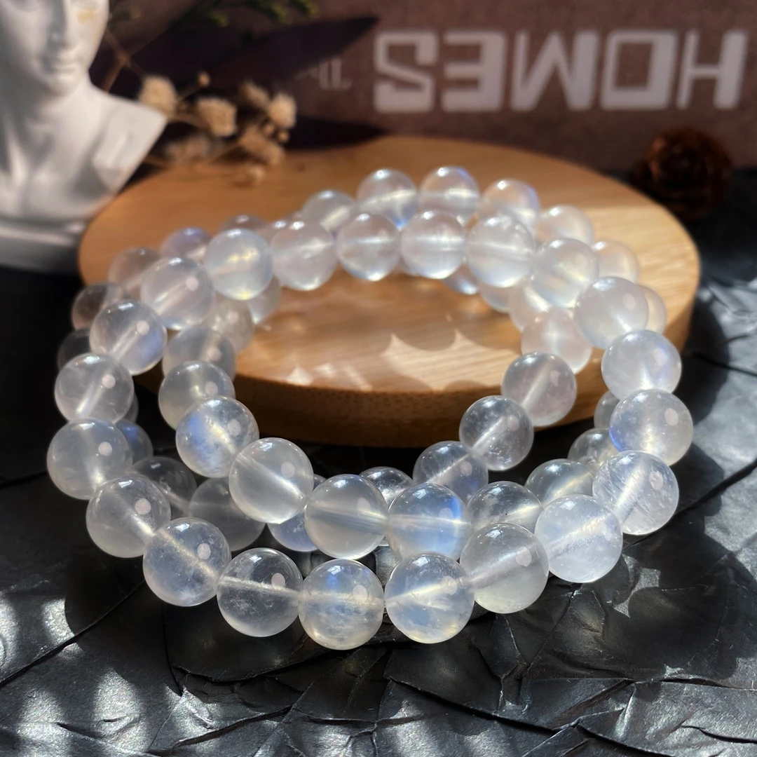 【书记甄选】天然蓝白月光单圈手链 多样性发一件 约9mm+ XL1315