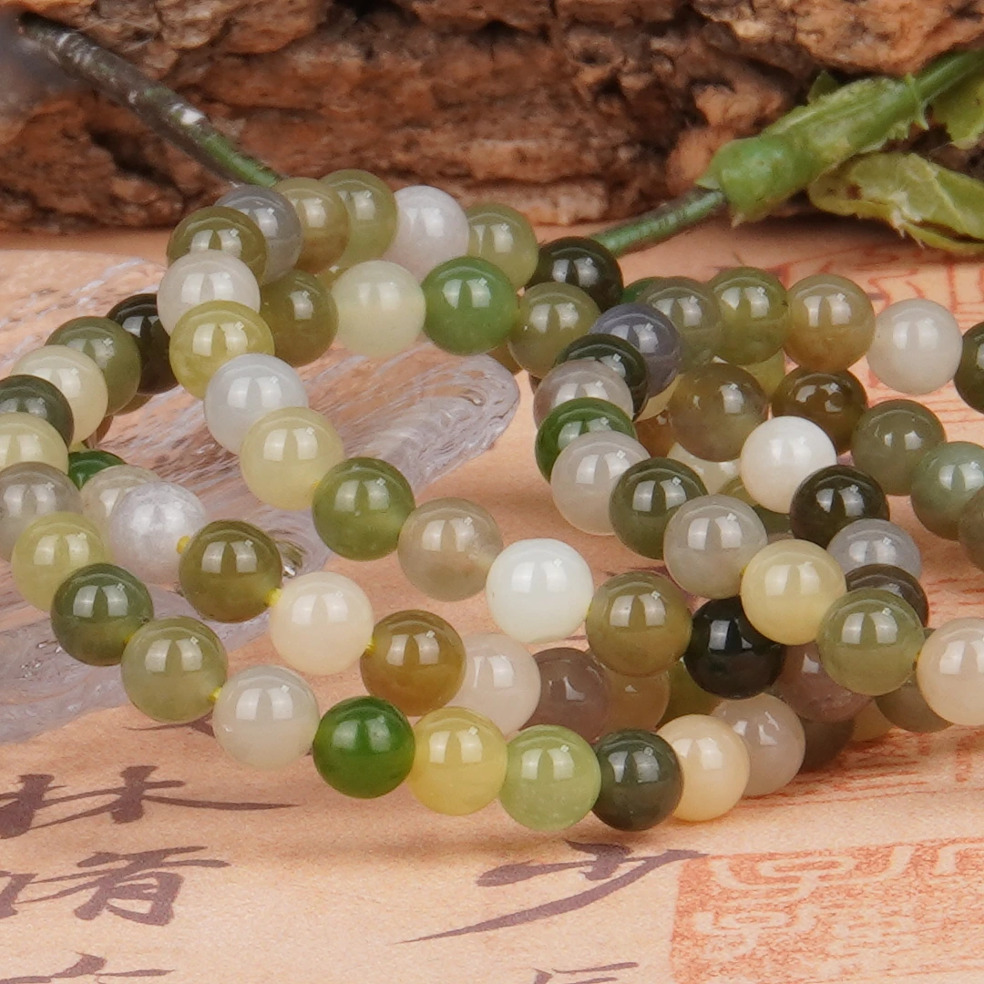 【书记甄选】天然和田玉多宝单圈手链 多样式发一5mm   CC1655