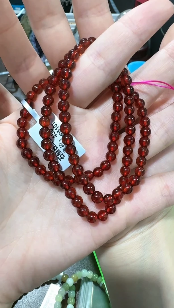 【闪购商品】石榴石手链未镶嵌X406  约4mm多样性发一件