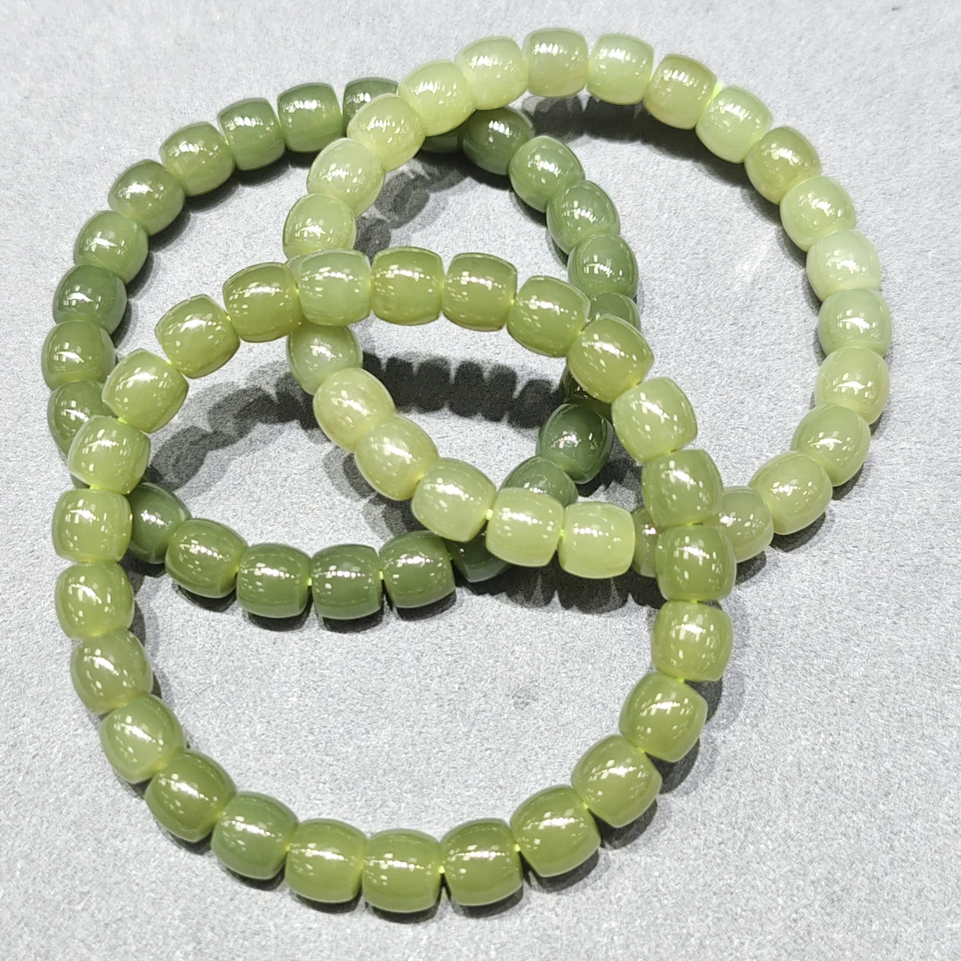 【书记甄选】天然和田玉老型单圈手链 多样性发一件 约7mm XZ3334