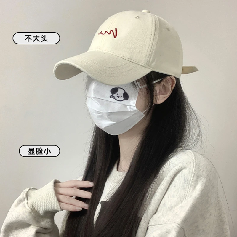 大头围棒球帽女款宽弯檐显脸小深顶帽子春秋季日系百搭街头鸭舌帽