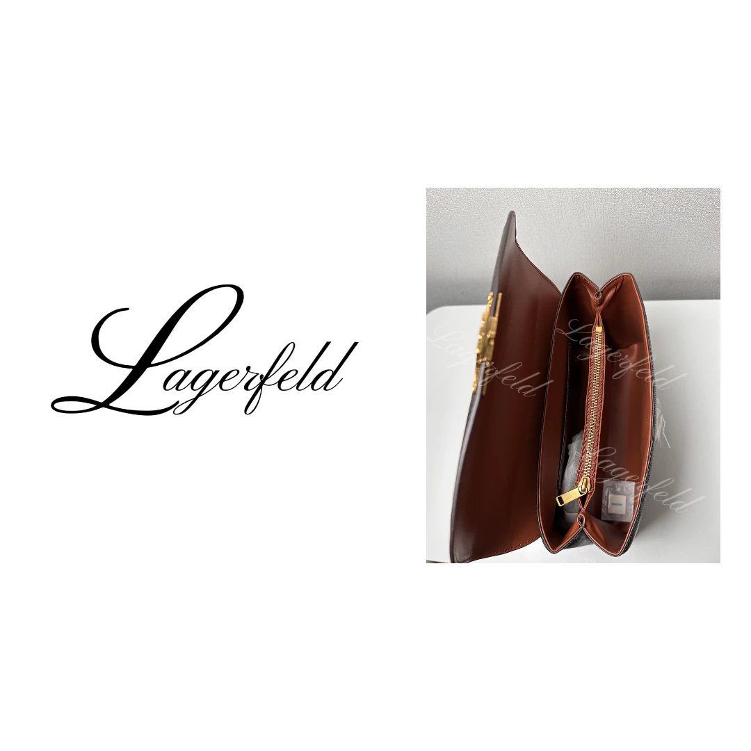 LAGERFELD手工高定女士真皮手拎包C8008S#