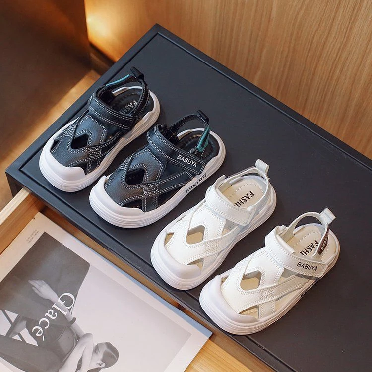 儿童包头运动凉鞋2024夏季款儿童宝宝鞋子男童女童镂空沙滩鞋软底