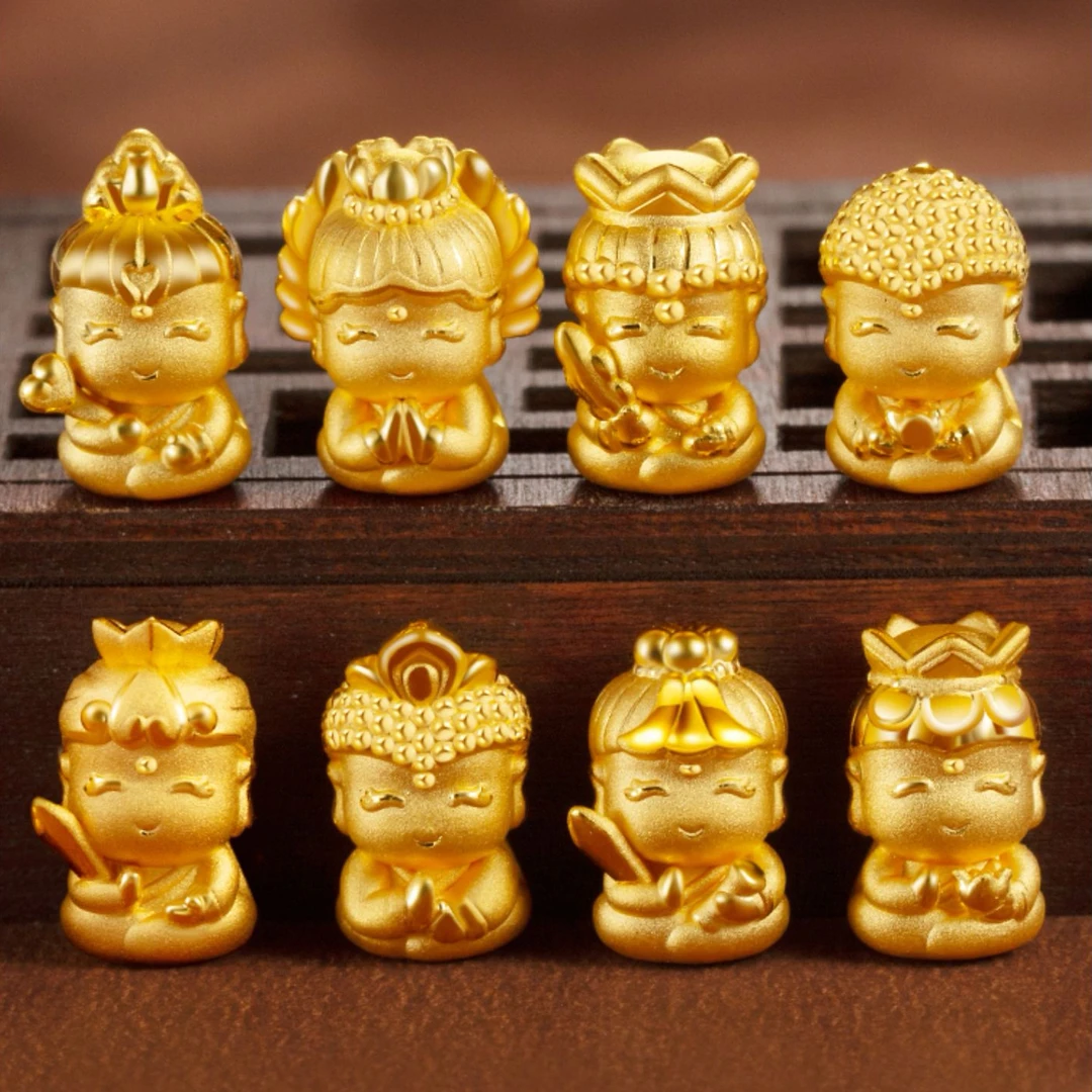 黄金佛公转运珠手链龙本命年守护佛普贤文殊菩萨编织多样性发其一