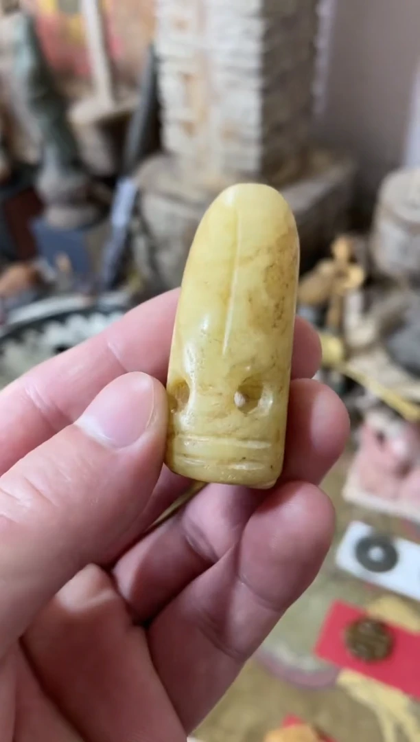 【闪购商品】岫岩河磨玉（透闪石质玉）挂件未镶嵌1