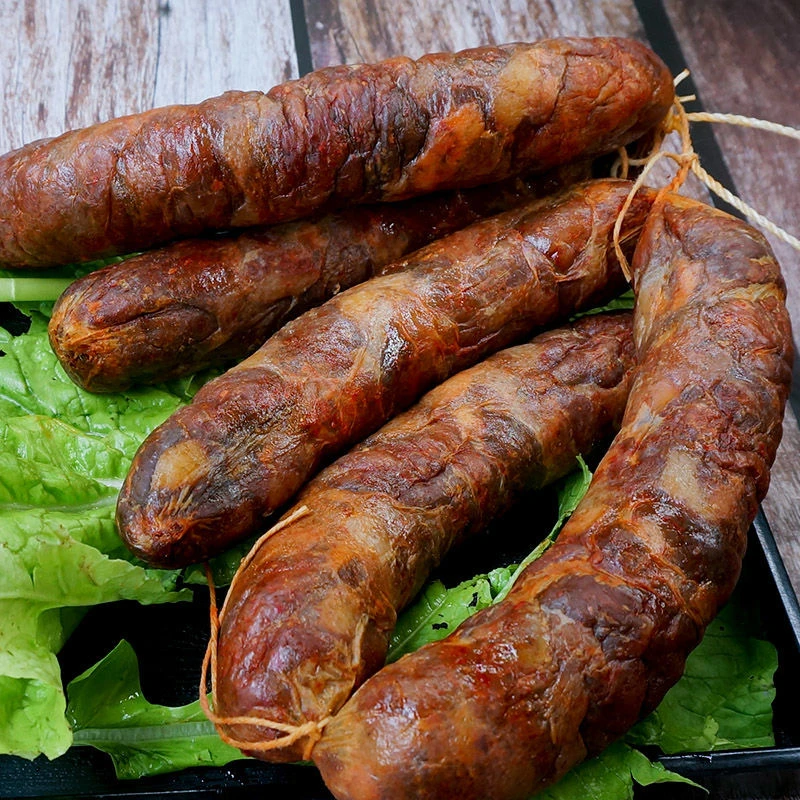 腊肠香肠麻辣味正宗手工自制五香土猪黑猪腊肠