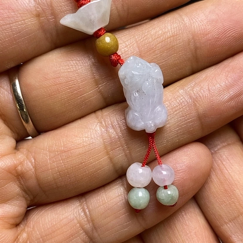 【闪购商品】翡翠手机挂未镶嵌幸***咩