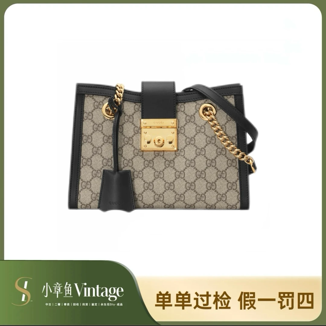 99新 GUCCI/古驰 padlock小号黑色