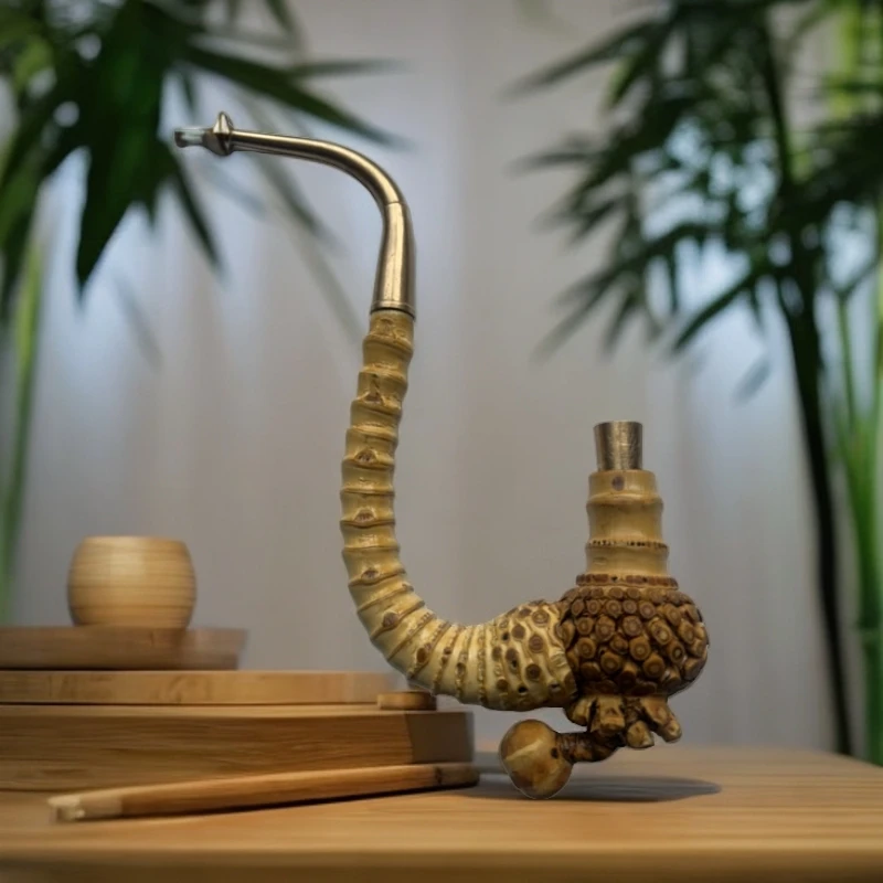 贵州精品金竹一弯烟斗