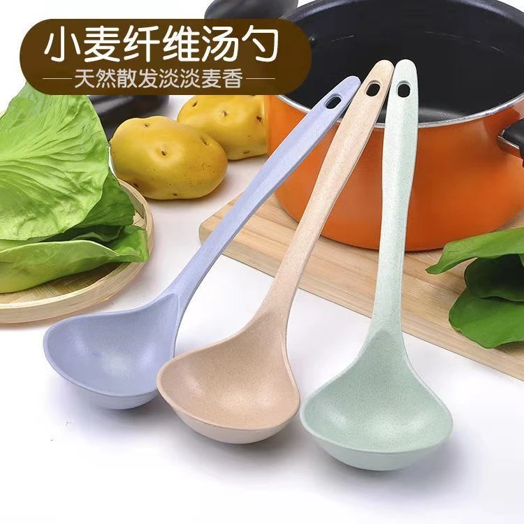 【米兰】盛汤勺子家用炒菜喝汤厨房用粥勺长柄火锅勺耐摔汤勺子加厚