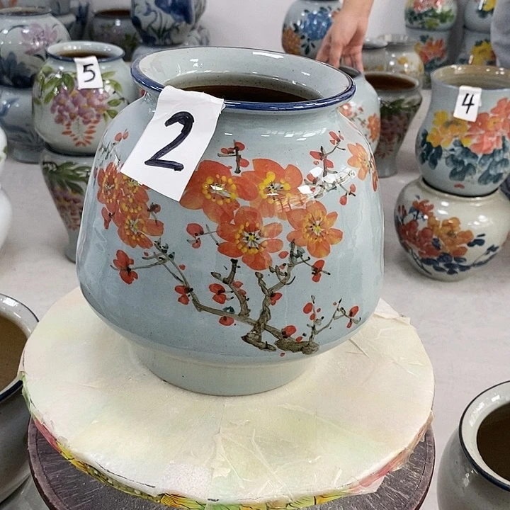 缸橘*13xc景德镇陶瓷花盆