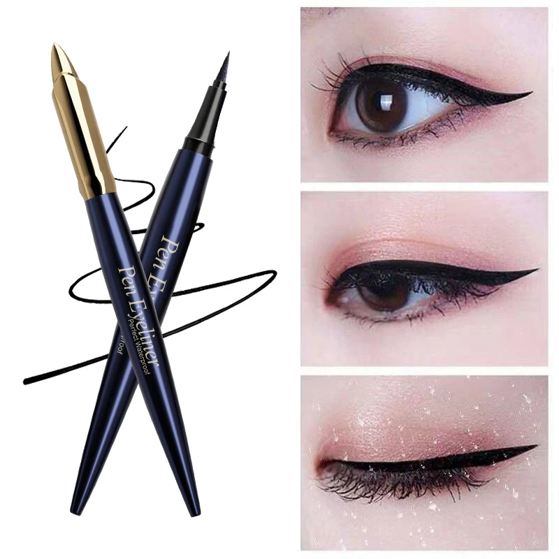 【3支装】黑色钢笔眼线笔防水防汗不易脱妆晕染速干极细新手ins