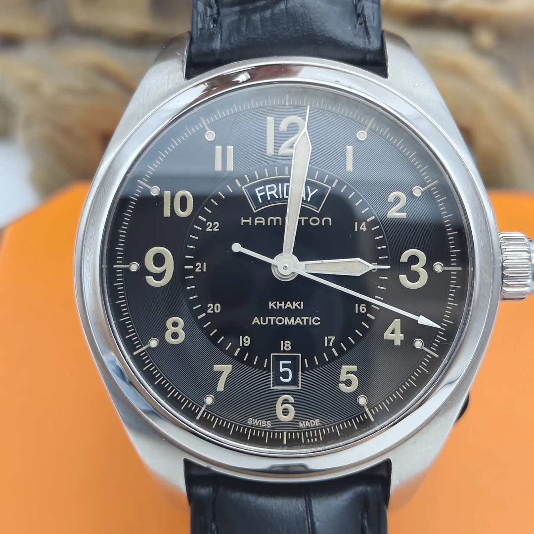 95新 Hamilton/汉米尔顿 卡其野战系列/表径42mm