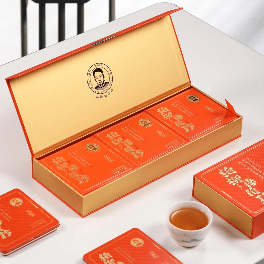2015柏柳梅伯珍陈皮白茶福鼎白茶紧压寿眉独立小盒柑香精致茶礼盒