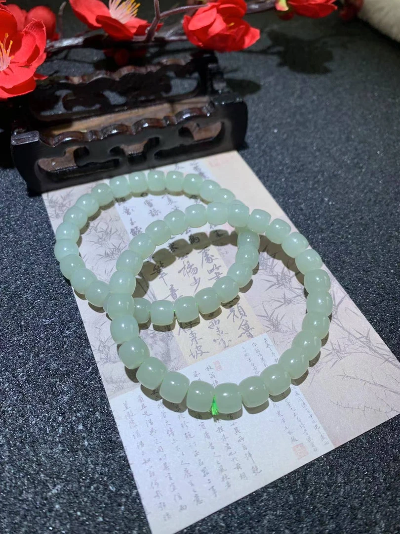 和田玉手串F783多样性发一