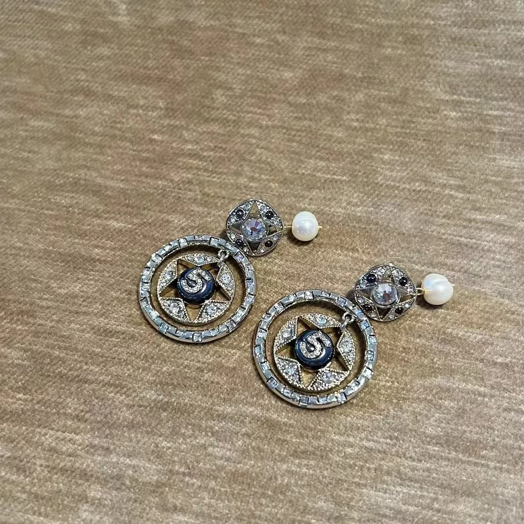 淡水珍珠五角星摇曳耳坠HTYY0072