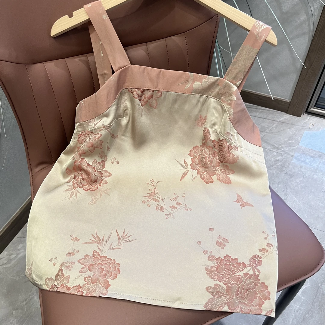 【心花怒放】新中式国风女装吊带背心莫奈花园风透气舒适百搭气质