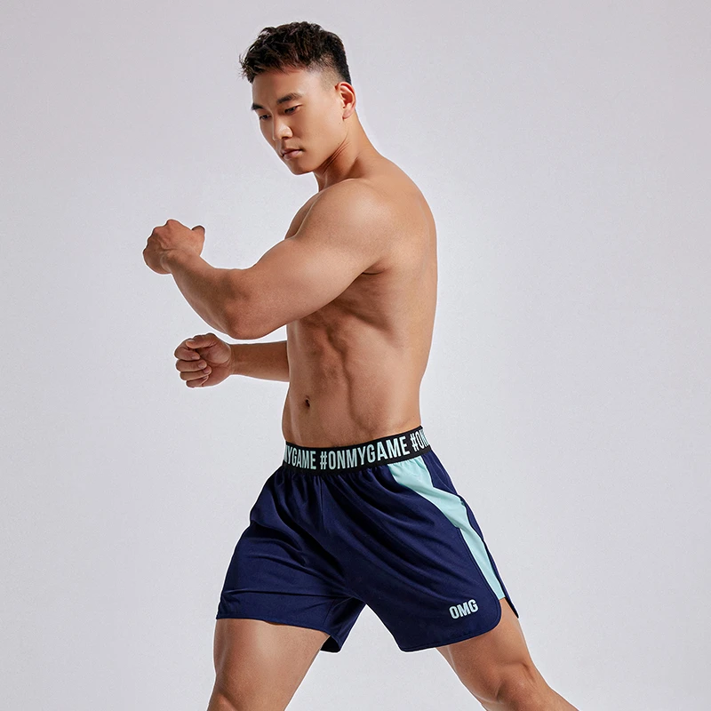 OMG潮牌 夏季轻薄款宽松冰丝速干运动短裤男士健身跑步三分裤1846