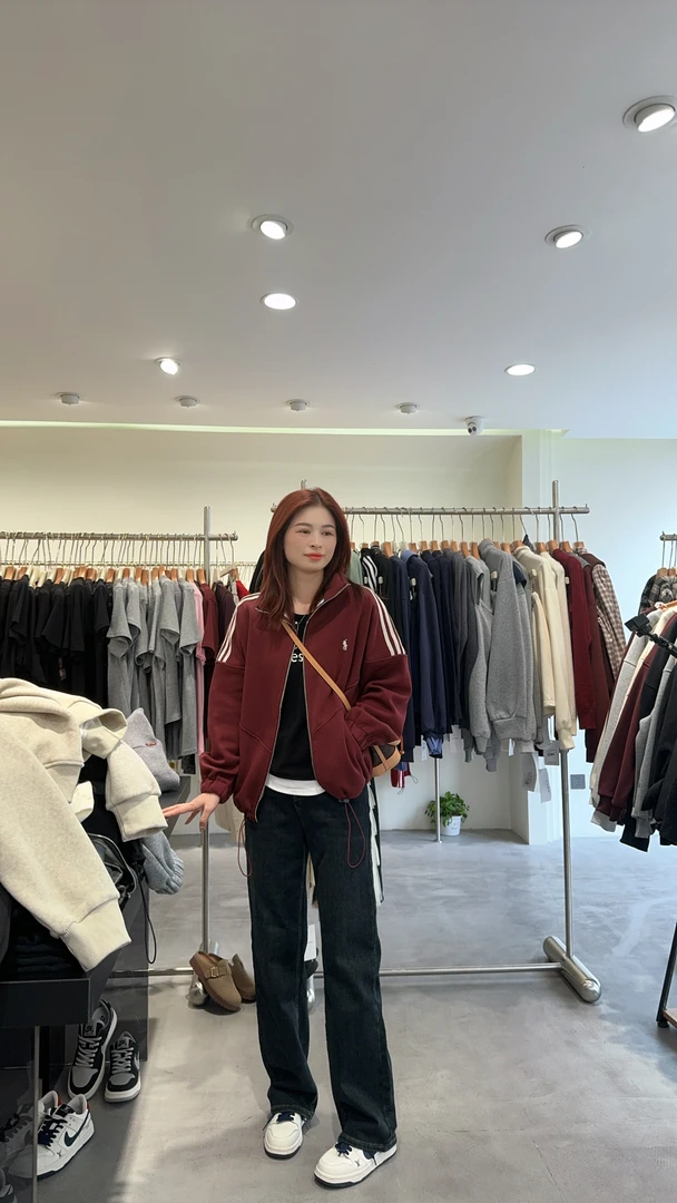 萱萱【肩三杠小马外套】加baby绒宽松显瘦卫衣外套65530-12 102702