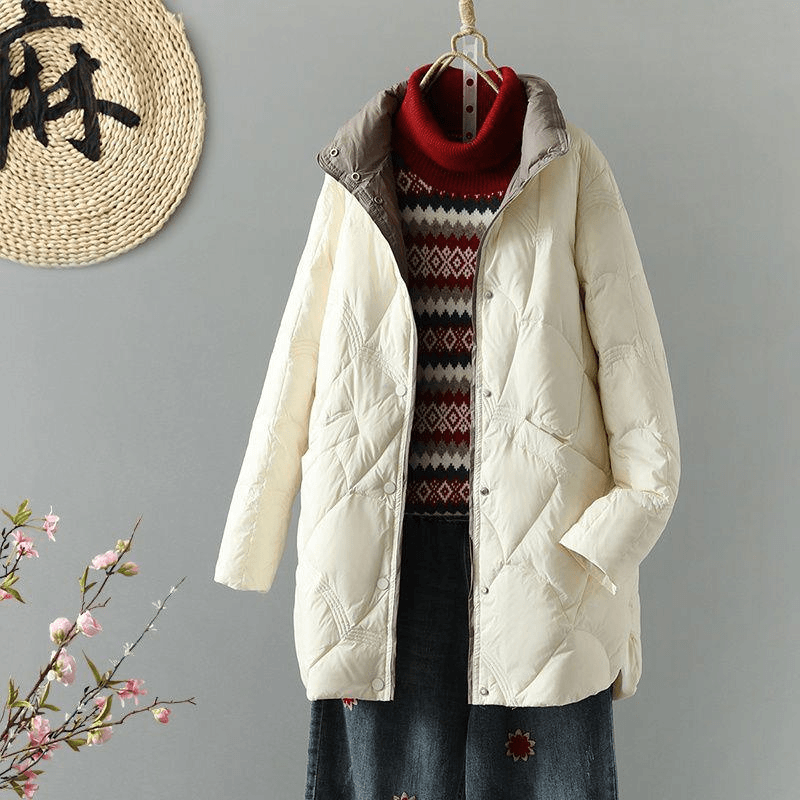 羽小绒羽绒棉服轻薄羽绒服女中长款小个子2023款上档次白鸭绒轻便