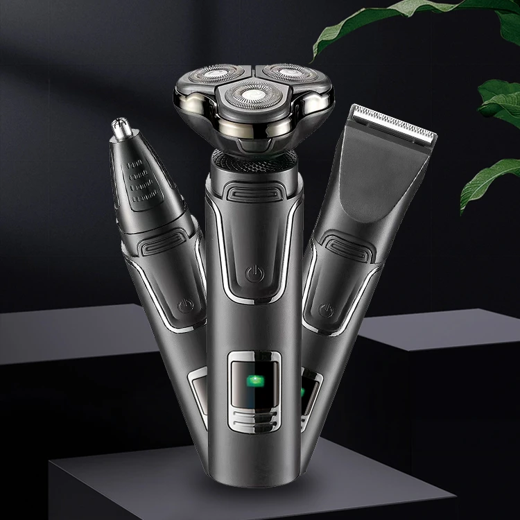 融科RK男士三合一多功能刮胡剃须刀刮胡刀家用光头胡子充电式水洗