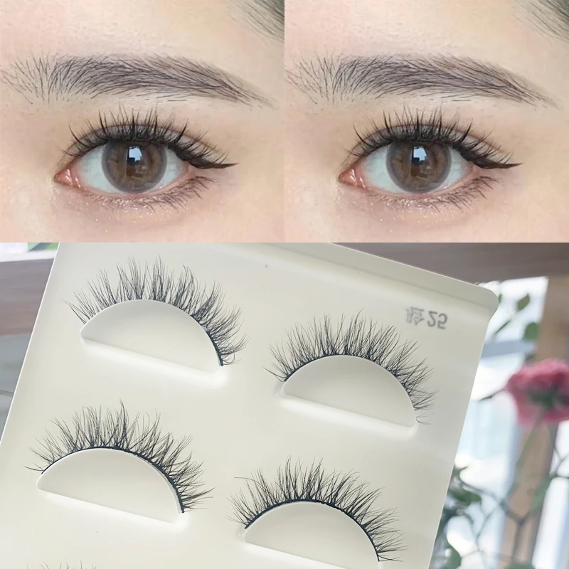 硬梗撑双眼皮假睫毛俄罗斯卷翘 欧美毛茸茸浓密炸毛3D立体眼睫毛