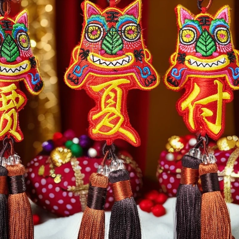 刺绣黎侯虎百家姓挂件车载好物祈福保平安山西布老虎黎侯虎