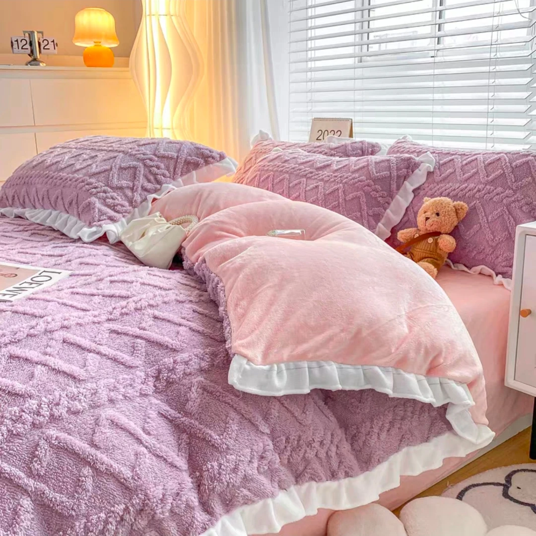 塔芙牛奶绒单件被套冬季双面加厚220x240cm