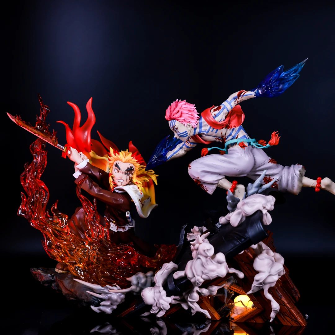 【原模现货】鹅厂 炎柱VS猗窝座 两件套  树脂 GK雕像