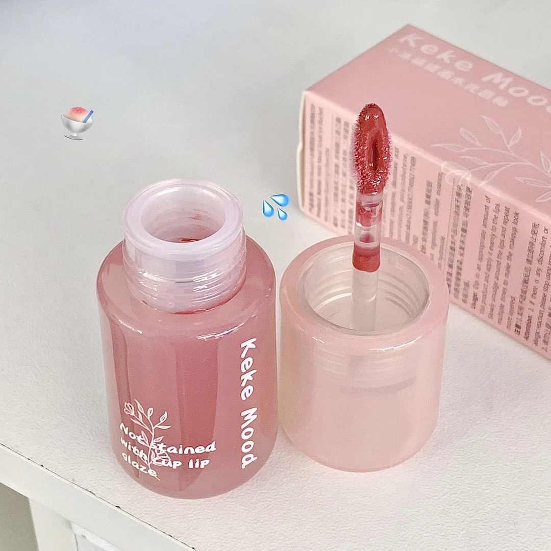 kekemood夏日冰桶镜面养肤显白蜜桃白开水光妆效