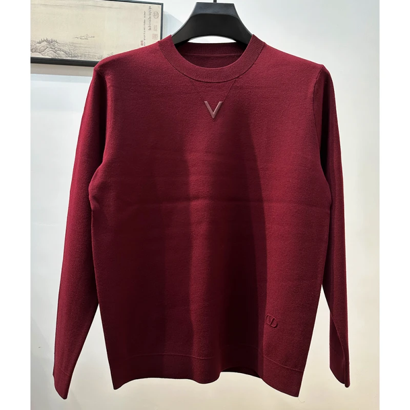 男士高定休闲大气时尚短袖针织轻奢【史蒂芬·宾利】胸前大V长袖款