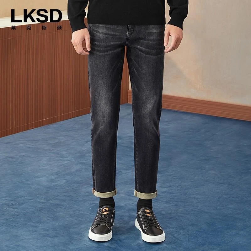 【明星小黑牛锥形版】莱克斯顿 春秋轻商务休闲牛仔长裤B032020202