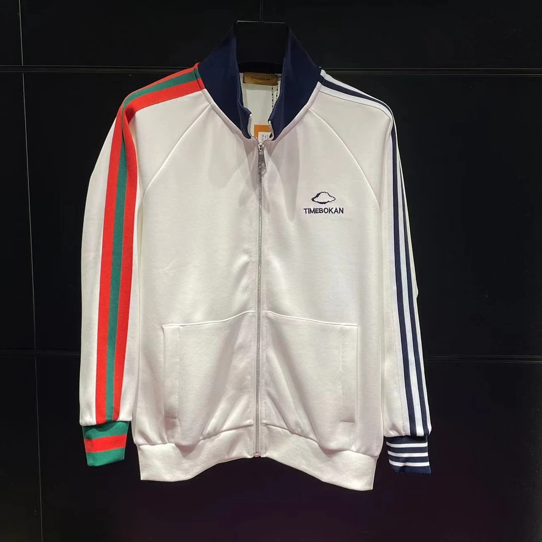 【TIME BOKAN】男士秋季新款时尚运动休闲拼接撞色立领外套88119