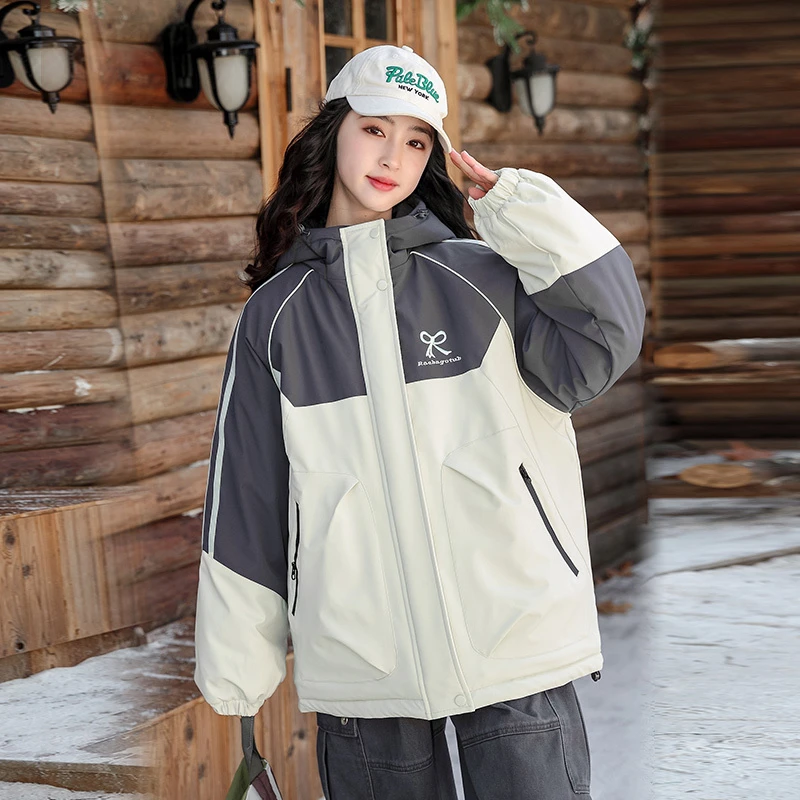 【优蜜屋】连帽加绒棉服外套241239