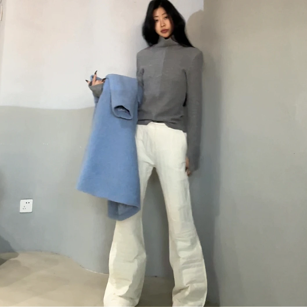 VIVISPLENDID19628#（定制款NO退NO换）显瘦夹棉无弹喇叭裤