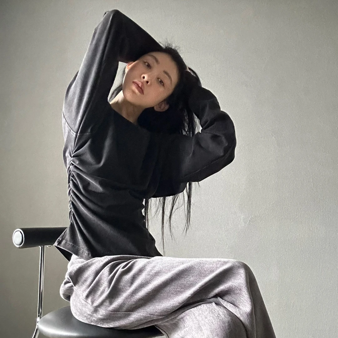 19051#（定制福利款NO退NO换）新品磨毛斜纹拖地裤