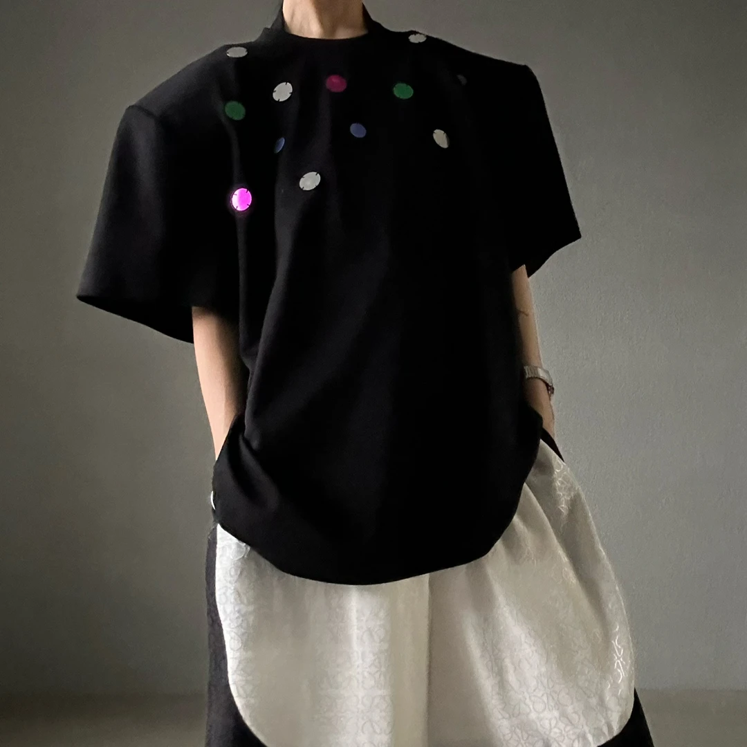 VIVISPLENDID18763#（定制福利款NO退NO换）手工亮片大T恤