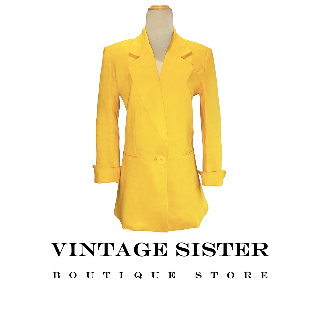 VINTAGE SISTER 7114【VTGSIS 推荐】赫拉小姐黄色西装女士西服百搭