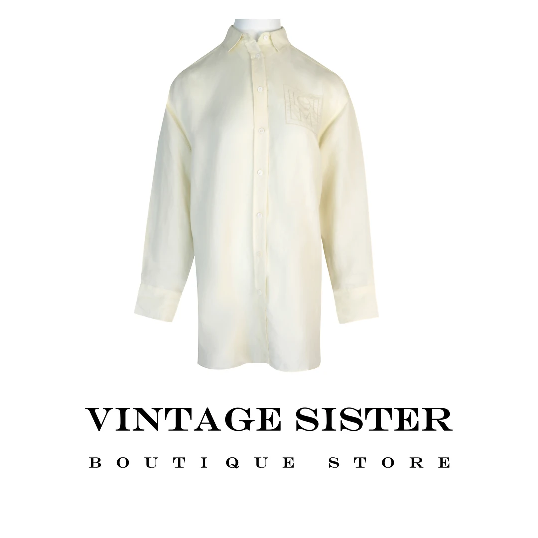 VINTAGE SISTER 7169【VTGSIS 推荐】米白色中长款衬衫/直播同价